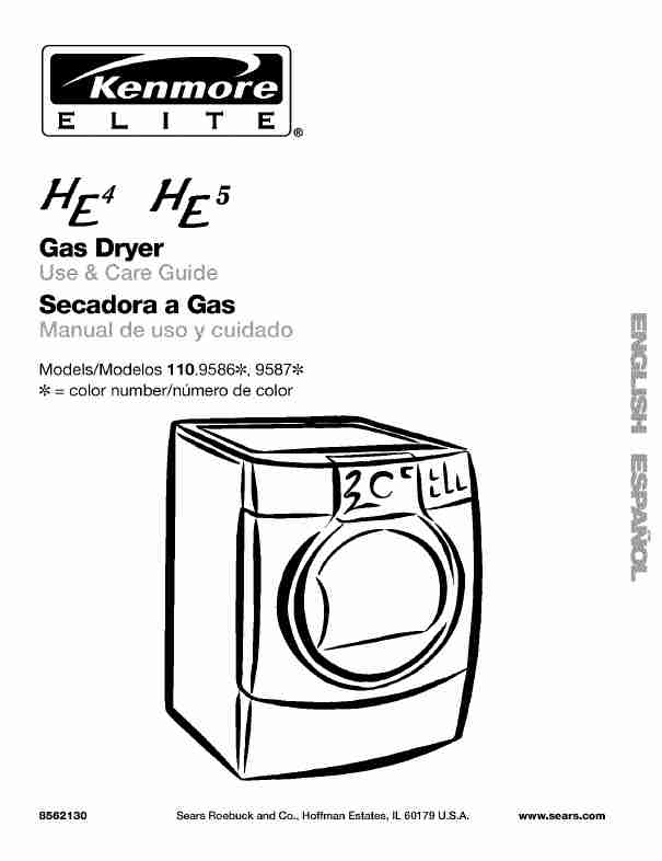Kenmore Clothes Dryer 110_9586-page_pdf